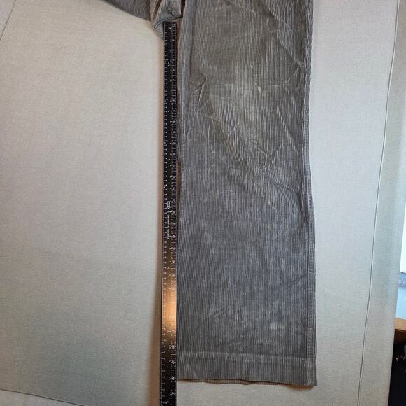 Vintage 1980s LL Bean Corduroy Pants Gray 38x30 Made in Hong Kong - Picture 10 of 13